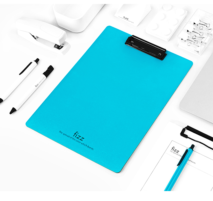 Fizz High-Quality A4 Thickened PP Writing Clipboard/Desk Pad/Hard File Folder/Office Supplies/Student Stationery Sky Blue A6383 13