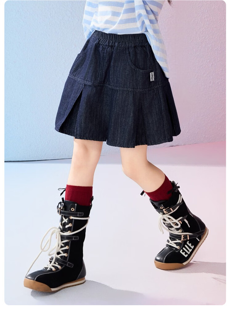 ASK JUNIOR Kids Skirt 2026 Spring Pleated Half Skirt School Style Girls' Mid-Length Skirt Short Skirt 6