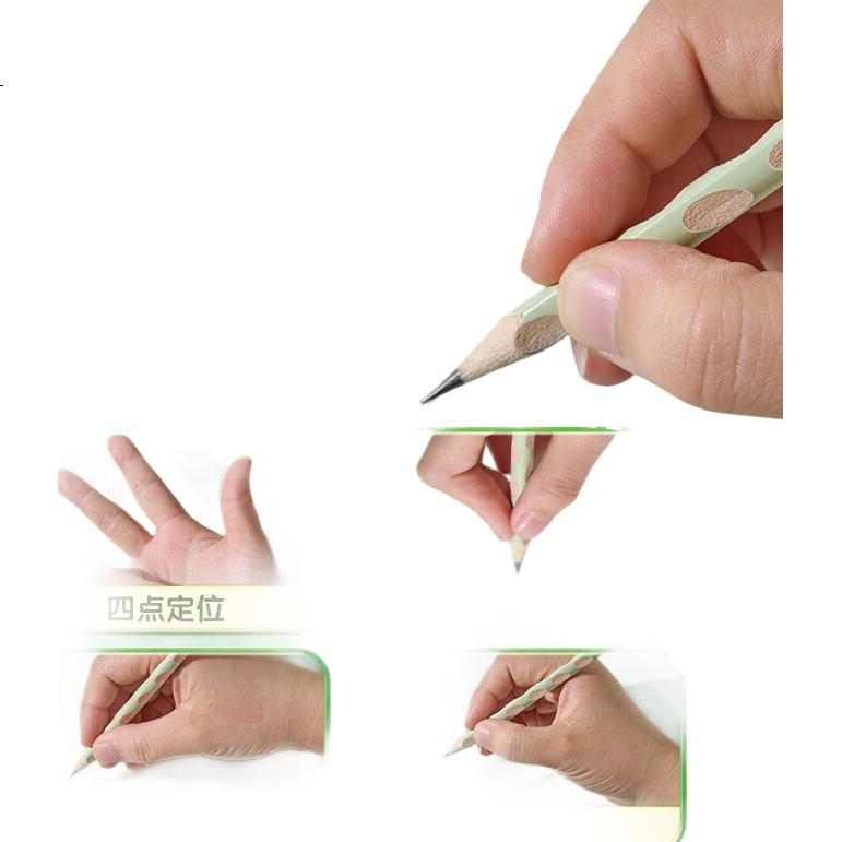 Набор карандашей M&G Ergonomic Perforated, 12 штук, 2B с ластиком, для начальной школы, для практики письма, коррекция осанки, треугольные деревянные карандаши, легко держать AWP309D4