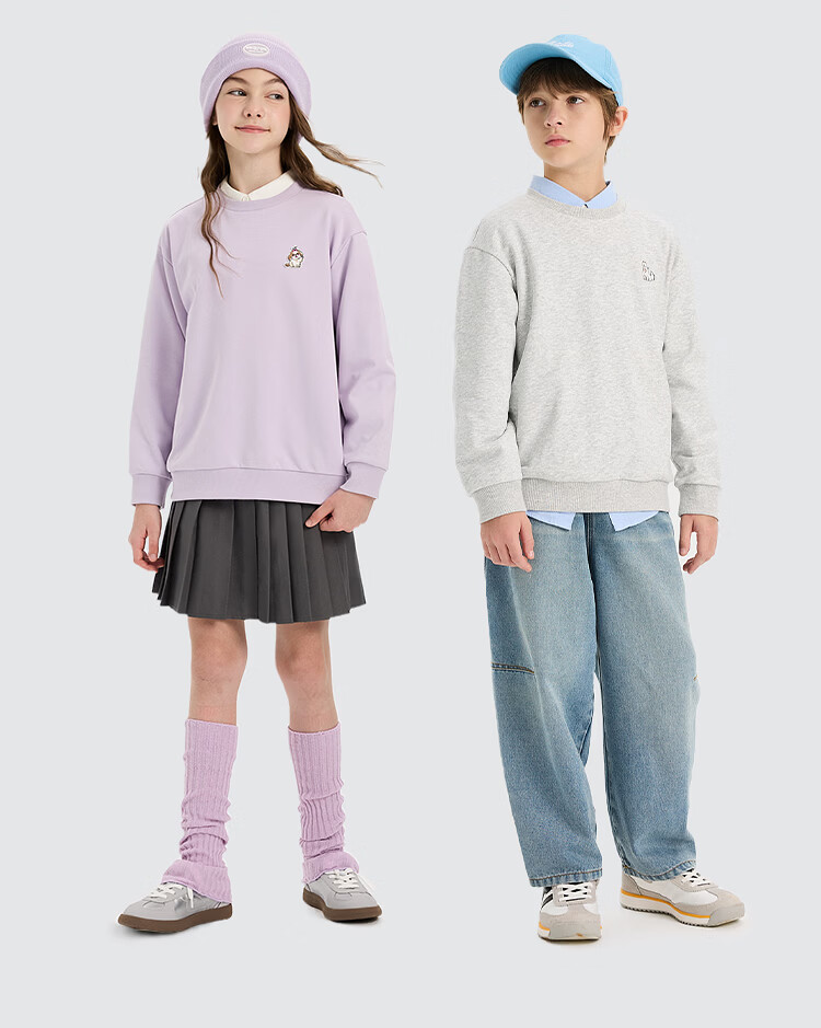 Balabala Kids Sweatshirt Long Sleeve Boys 2026 New Spring Versatile T-Shirt Girls Top Youth Base Shirt 6