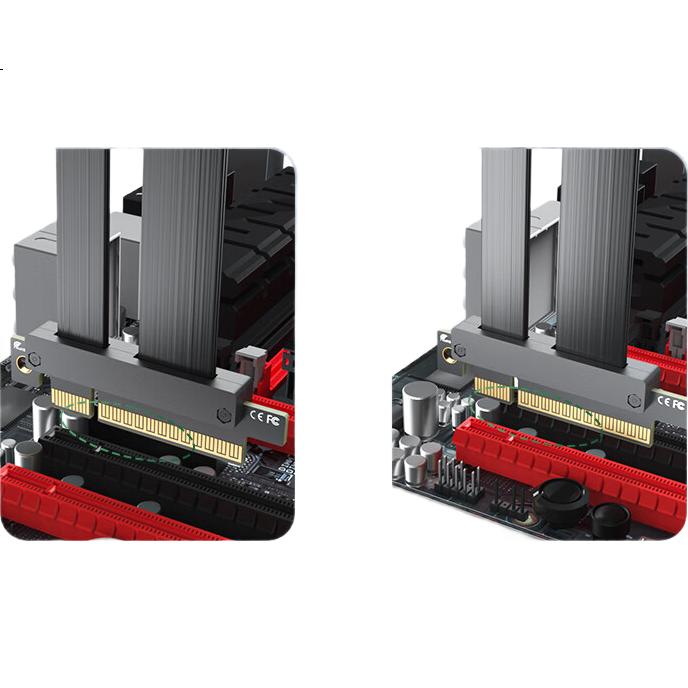 Кабель-удлинитель ZHENWEI PCIE5.0 X8, 180 градусов, 20 см