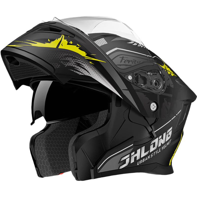 JUNHAOLONG Electric Bike Helmet Flip-up Four Seasons Universal Class A New National Standard 3C Certified Safety Helmet Unisex Four Seasons Helmet 901 Matte Black Black Hawk