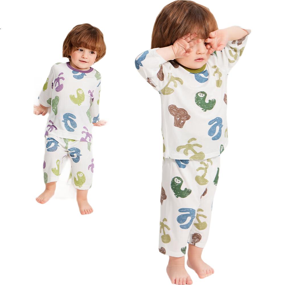 Детская пижама Ciciibear, летняя, тонкая, с защитой живота, из модала, для мальчиков и девочек, антибактериальная, 7A, универсальная, для возраста 0-6 лет