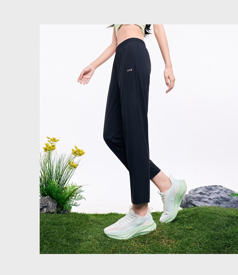 ERKE Women's Summer Sunscreen Quick-Dry Pants Ice Cooling Moisture-Wicking Outdoor Sports Casual Pants 14
