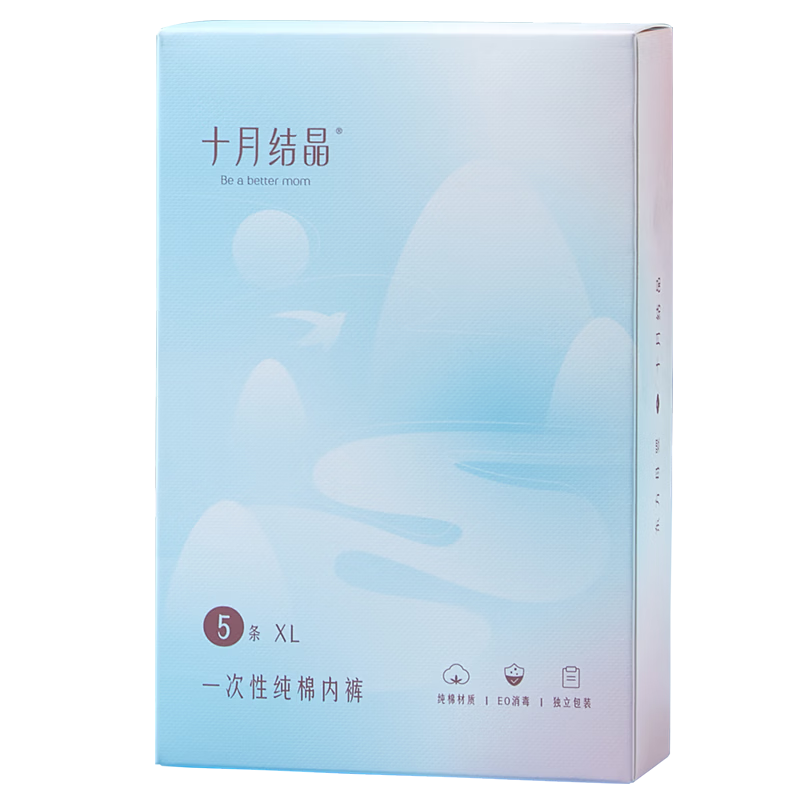 Shiyuejiejing Disposable Underwear for Women, Maternity Travel Cotton Panties, No-Wash, 5 Pieces, XXXL Size [Sterilized]