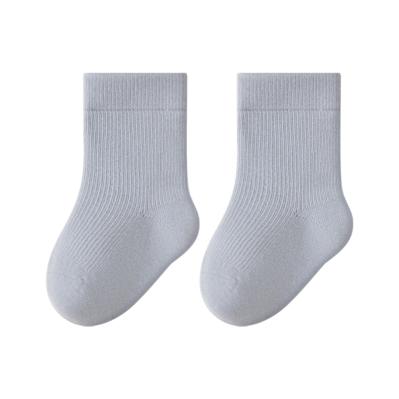 Growth Baby Socks Autumn Thin A-Class Children's Cotton Socks Seamless White Socks Boys White Antibacterial Infant Mid-Calf Socks Girls