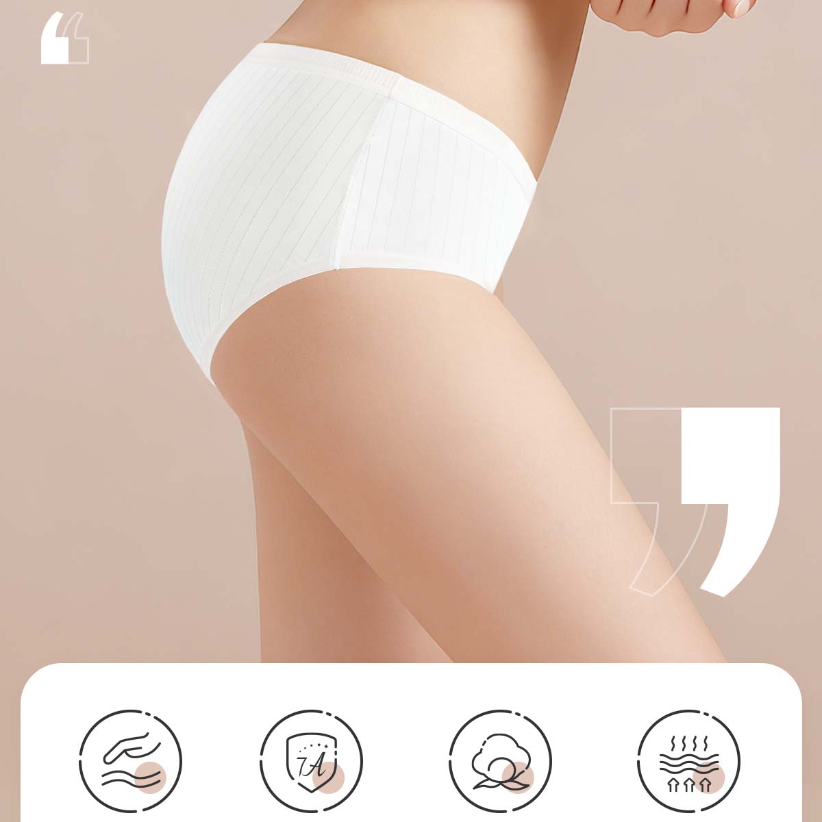Ankexin Disposable Women's Underwear 7A Antibacterial Maternity Milk Silk Individually Packaged Travel Wash-Free XL 5pcs*2 Packs 1