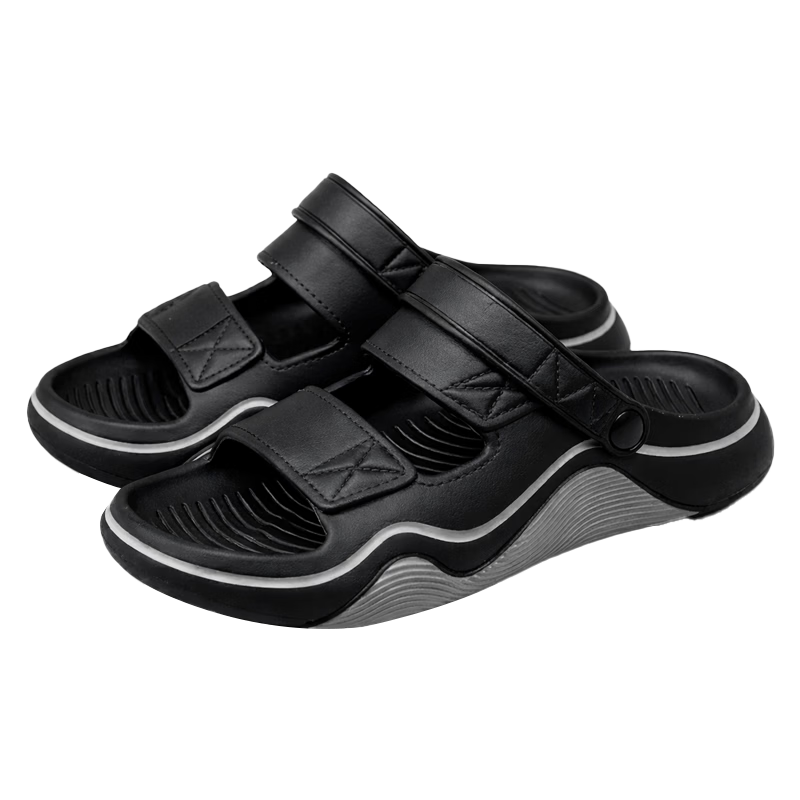 FOOTOPPO Men's Outdoor Dual-Purpose Sandals Summer Sports Beach Non-Slip Water Shoes Thickened Cushioned Slippers