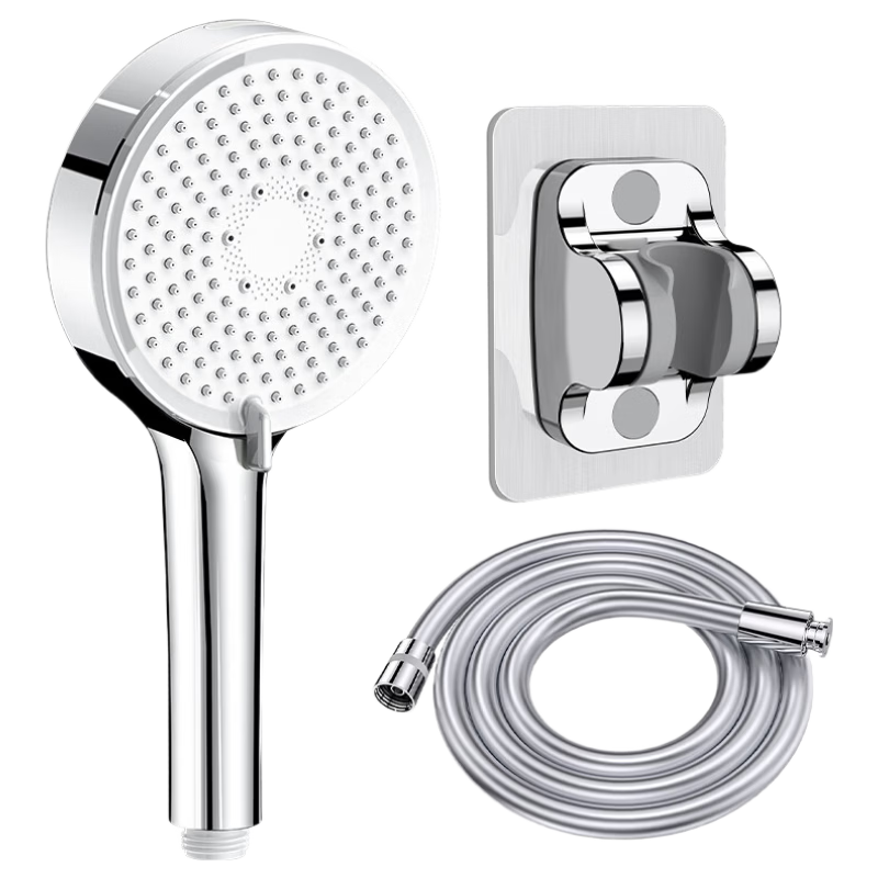 Haili High-Pressure Shower Head Powerful Water Flow Bathroom Chrome Handheld Shower Set LH56G-3