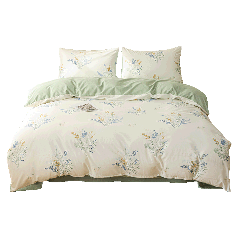 Grace Class 7A Antibacterial Pure Cotton Bedding Set for Single Bed, Includes Bed Sheet And Duvet Cover, 1.5*2 Meters Or 1.2m Bed, Ailena