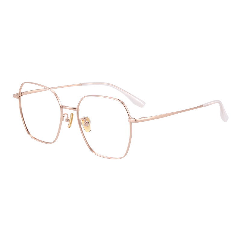 Pulais Blue Light Blocking Glasses for Women Ultra-Light Pure Beta Titanium Non-Prescription Zero-Degree Radiation Protection Phone Computer Eyewear Model 10037