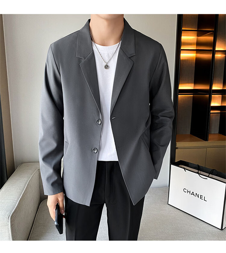 TUCANO Men's Casual Slim Fit Blazer Suit Jacket Korean Style Trendy Formal Groom Best Man Wedding Banquet 18