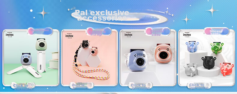 INSTAX Fuji INSTAX Instant Camera CCD Smart Camera PAL Cat Paw Pink Student Toy Camera Standalone 1