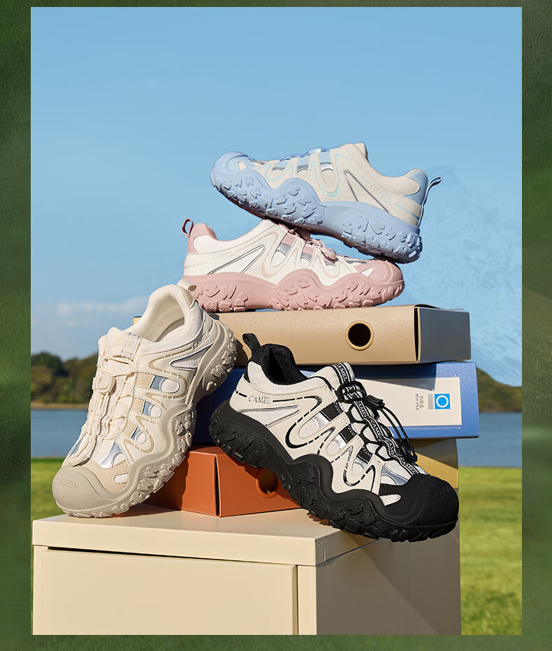 CAMEL Aurora Cute Ugly Shoes Women's Outdoor Casual Shoes L26S202026 Off-White/Black Size 39 14