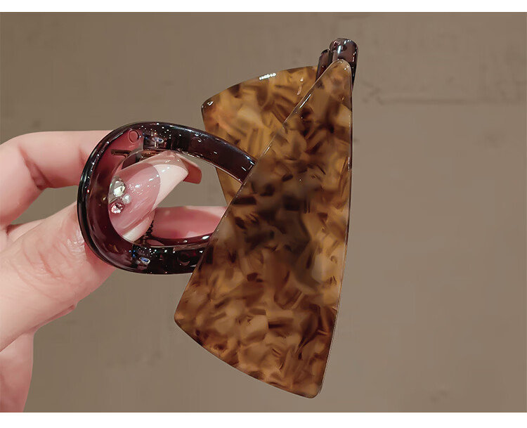CHIMERA Amber Texture Elegant Triangle Hair Claw Clip for Bun Half-Up Ponytail Women's Birthday Gift 10