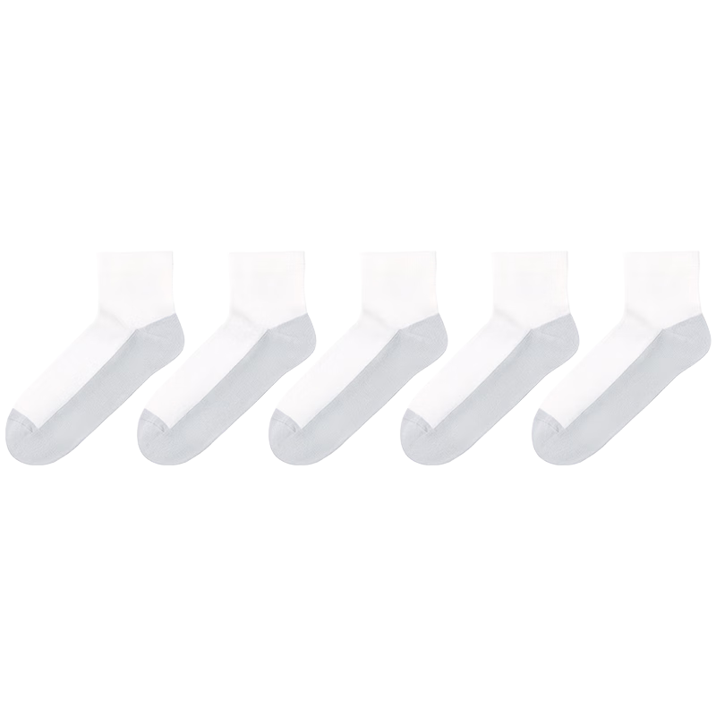Jiusuiban 7A Antibacterial Children's Socks Unisex Spring Summer Breathable Mesh Short Cotton Socks White Sports Mid-Calf School Socks