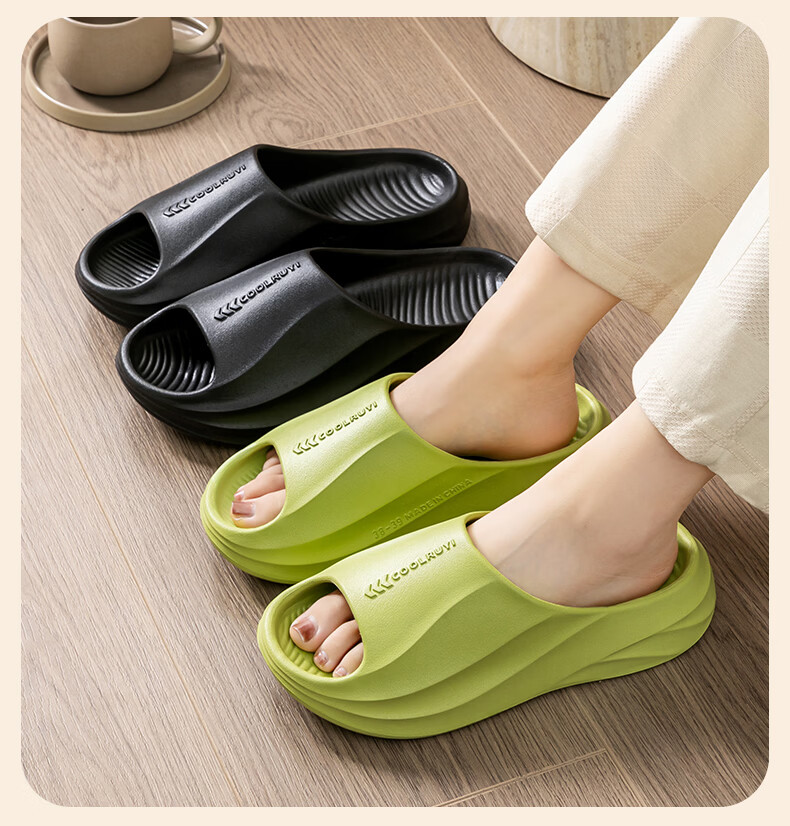 She Enjoy EVA Unisex Simple Thick-Soled Home Bathroom Shower Slippers 11