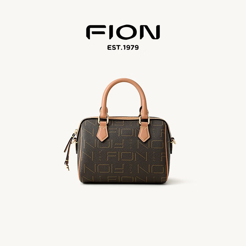 FION New Boston Bag Women Shoulder Crossbody Bag Versatile Birthday Gift
