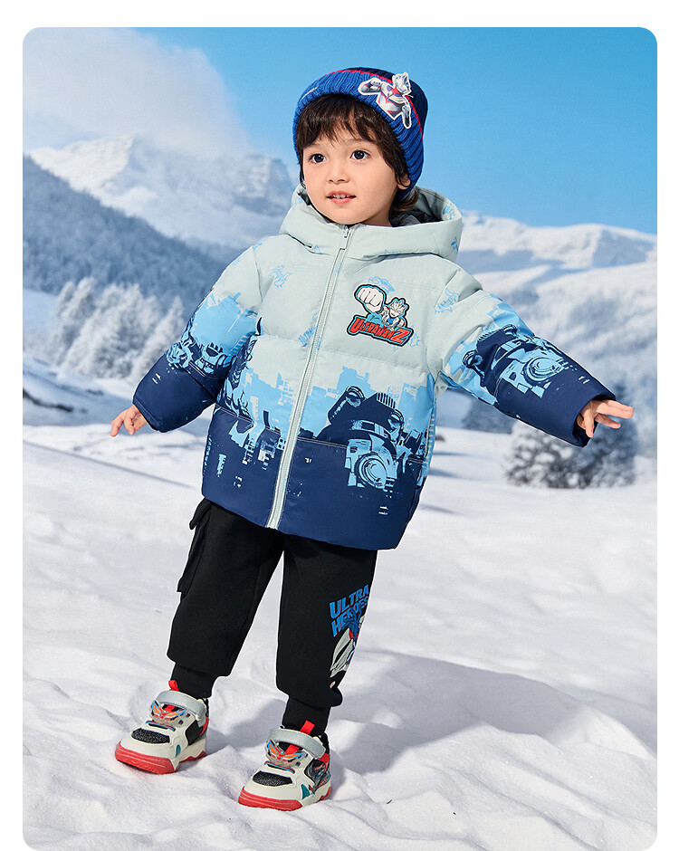 BALABALA Ultraman IP Kids Down Jacket Boys Winter 2025 Protective Warm Three-Defense Technology Trend 5