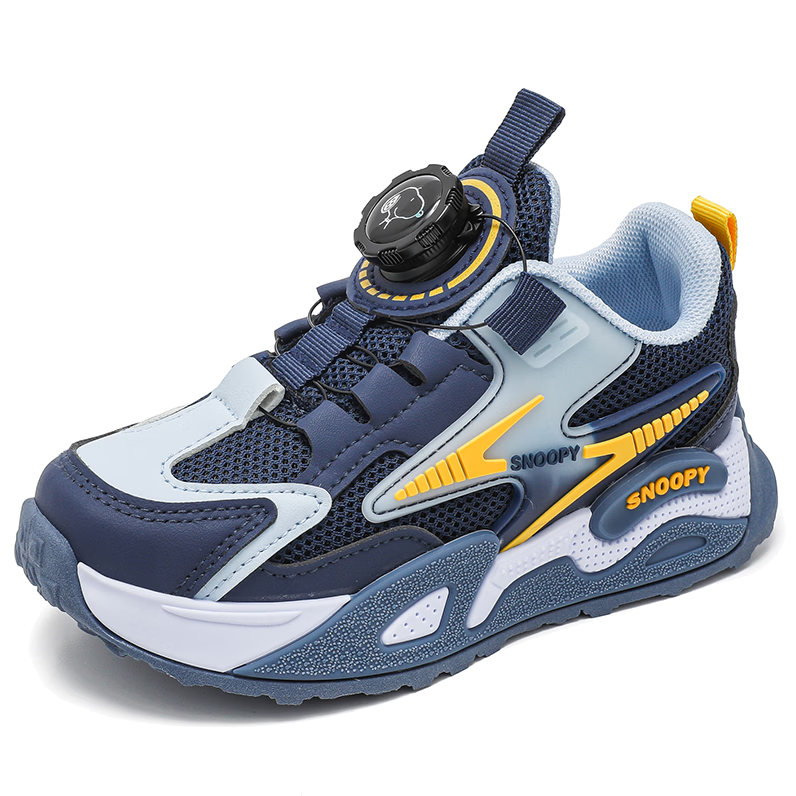 SNOOPY Kids Spring and Autumn Boys Sports Shoes Girls Fashion Casual Shoes Lightweight Running Shoes 0017 Blue/Size 29