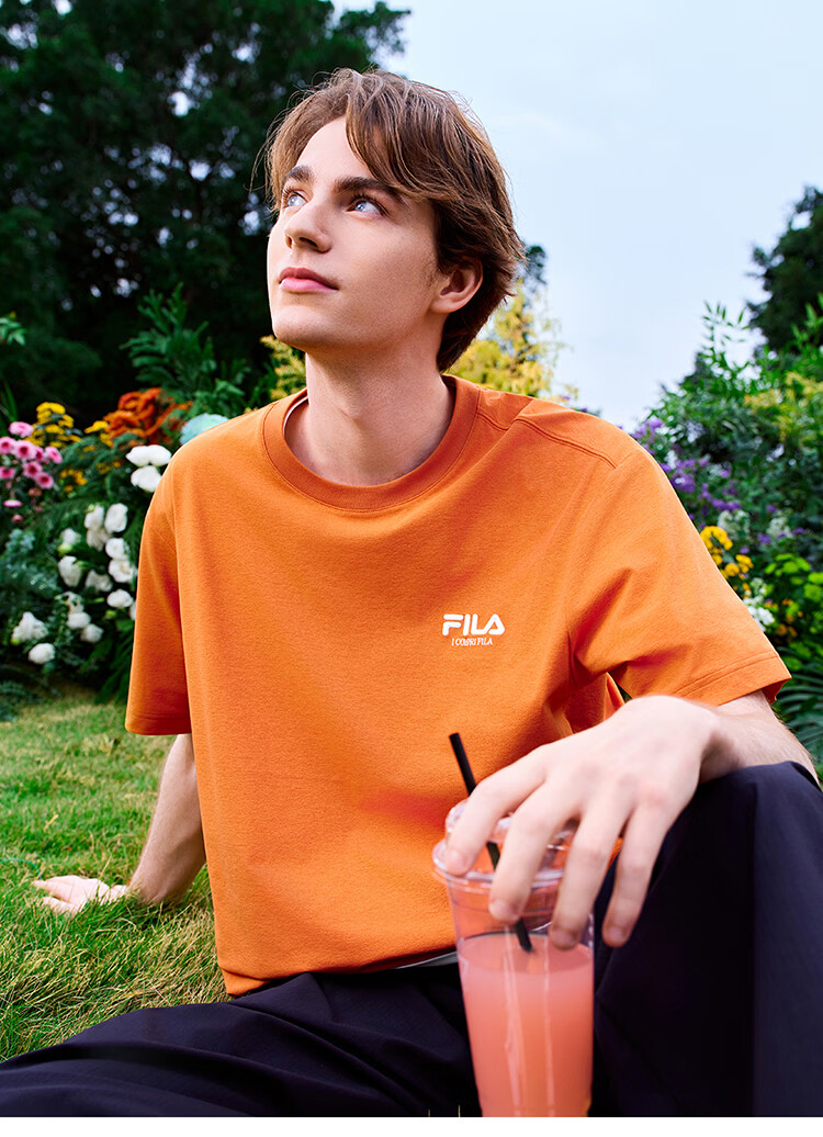 FILA 2026 Summer Moisture-Wicking Quick-Dry Couple Short Sleeve T-Shirt Fashionable Round Neck Casual Sun Protection Top 44