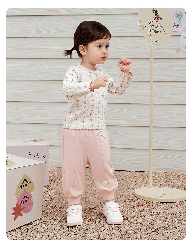 Balabala Kids Pants Boys Girls 2026 New Spring Autumn Baby Warm Casual Sports Cartoon Trendy Pants 10