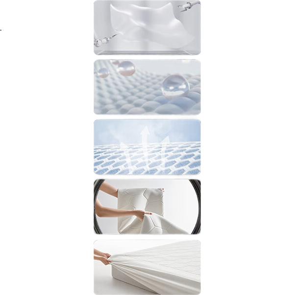 Наматрасник LUOLAI Home Textiles, бесшовный, водонепроницаемый, непромокаемый, 1.5*2.0 м, серый