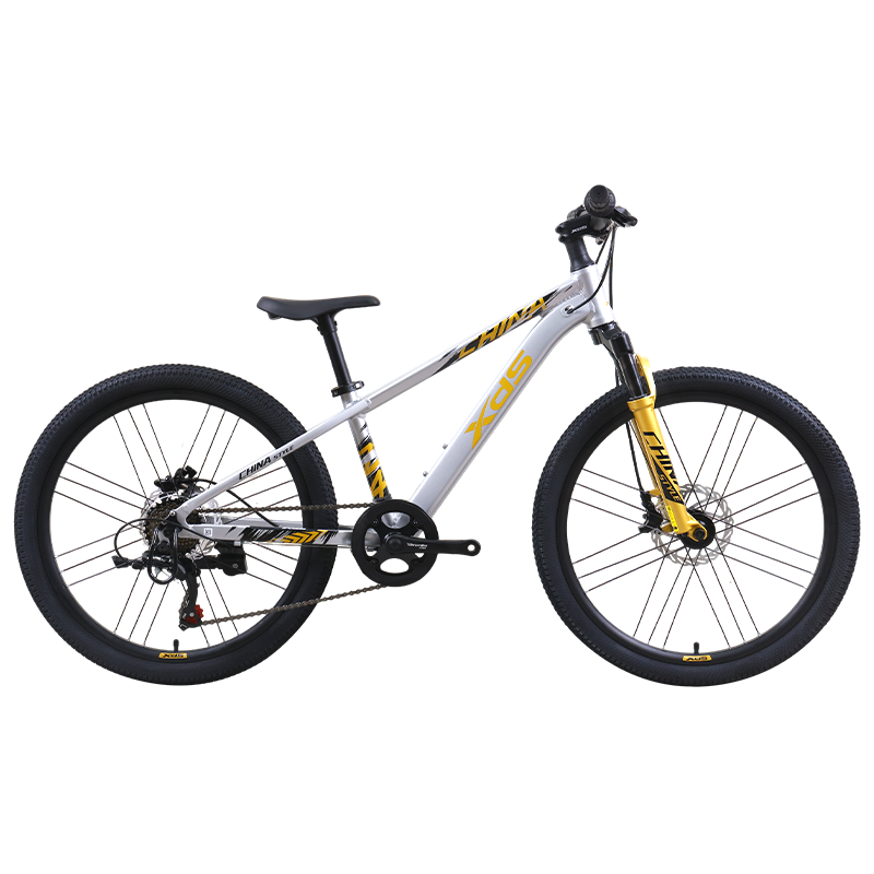 XDS Youth Bicycle 26-inch Chinese Style 24-inch Boys and Girls 7-Speed Hydraulic Disc Brake Internal Cable Bike Ink Gold Essence