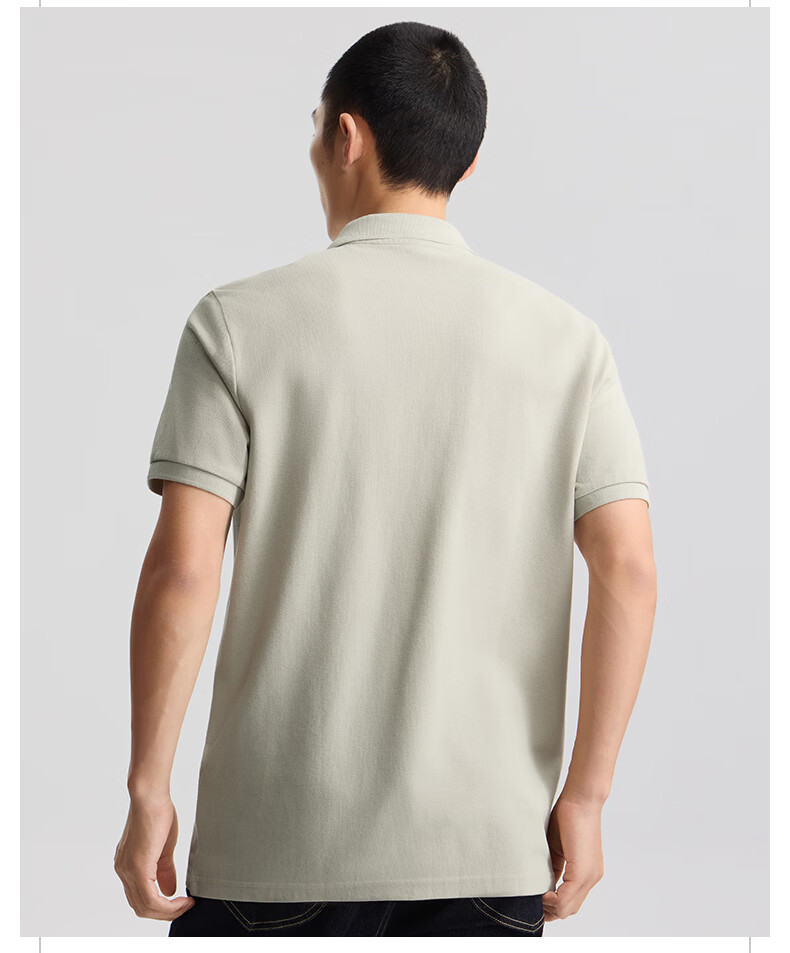 Lee 26 Spring Summer New Standard Fit Polo Shirt with Small Logo Emblem for Men Camel 3XL 8