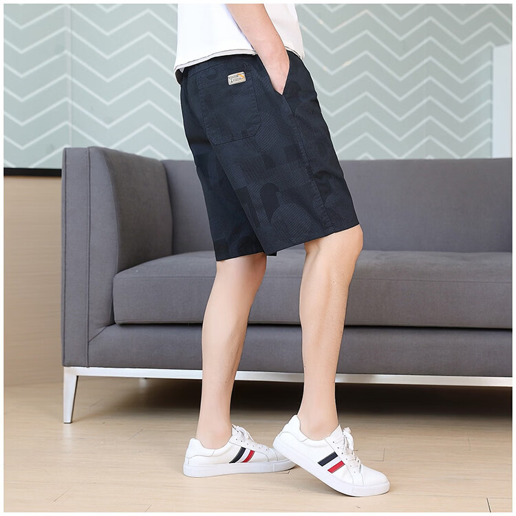 RED DRAGONFLY Men's Summer Cotton Casual Fashion Lightweight Comfortable Breathable Cool-Fit Black Shorts XL 8