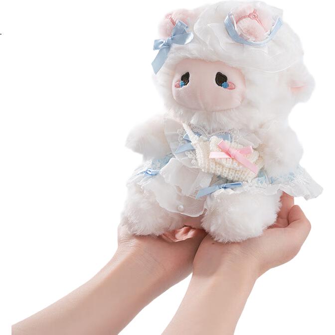 Zeouji Puff Pastry Little Lamb Table Companion Doll, Cute Plush Toy, Unscented Version, Stuffed Animal, Birthday Gift for Girls And Friends