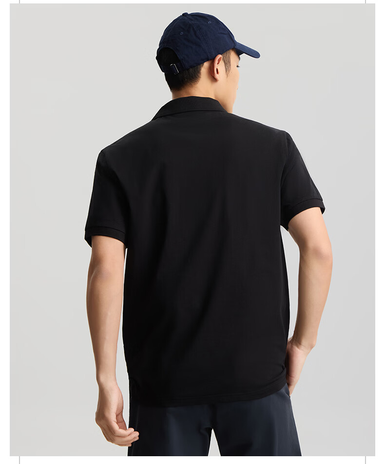 Lee 26 Spring Summer New Standard Fit Polo Shirt with Small Logo Emblem for Men Navy Blue 2XL 10