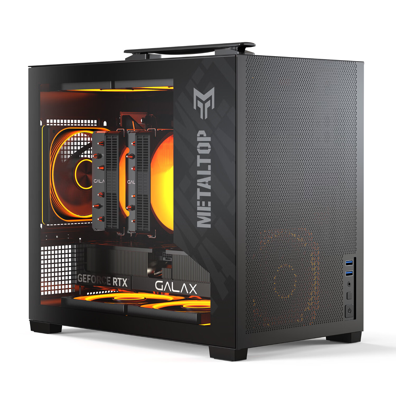 GALAX Metal Master T240 Laptop Case (Portable M-ATX/Reinforced Handle/240mm Radiator/178mm Air Cooling/ATX Power Supply/Long Graphics Card/About 23L)