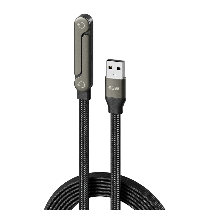 Beimo Foldable 65W Super Fast Charging Type-C Mobile Phone Stand Data Cable for iPhone 15-17 Series Huawei Xiaomi VIVO Smartphones