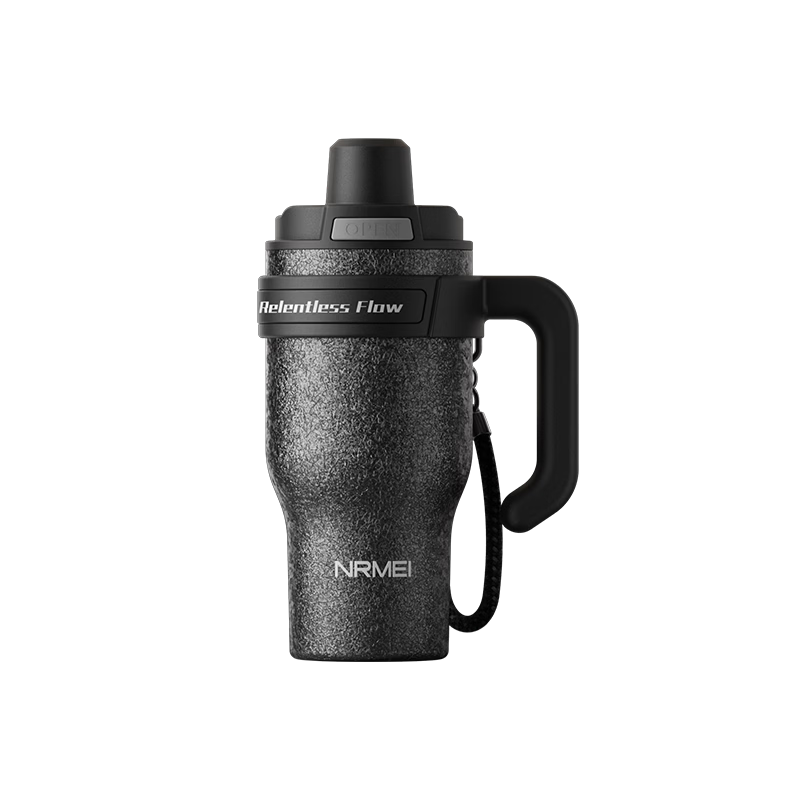 NRMEi Insulated Large Capacity Men's Thermos Cup One-Button Lid Straw Ice King Giant Tumbler Water Bottle