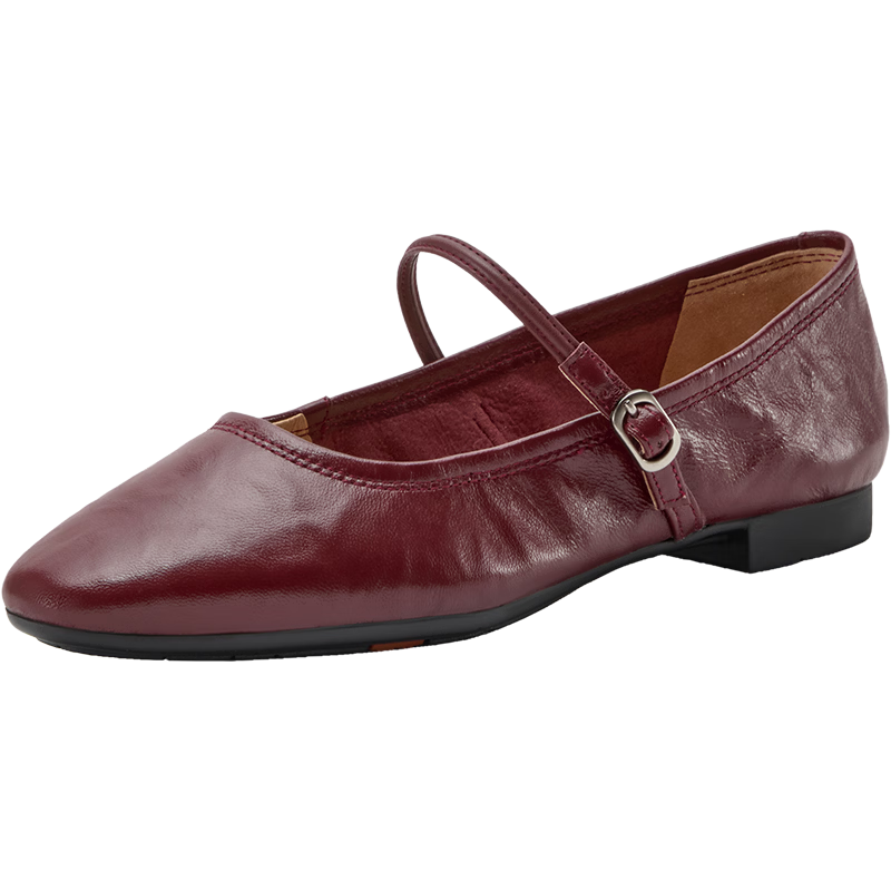 Bata Leather Mary Jane Shoes for Women, Spring And Autumn New Style, Same As in Shopping Malls, Comfortable Soft-Soled Shallow-Mouth Flats