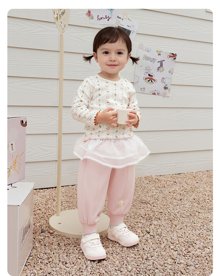 Balabala Kids Pants Boys Girls 2026 New Spring Autumn Baby Warm Casual Sports Cartoon Trendy Pants 11