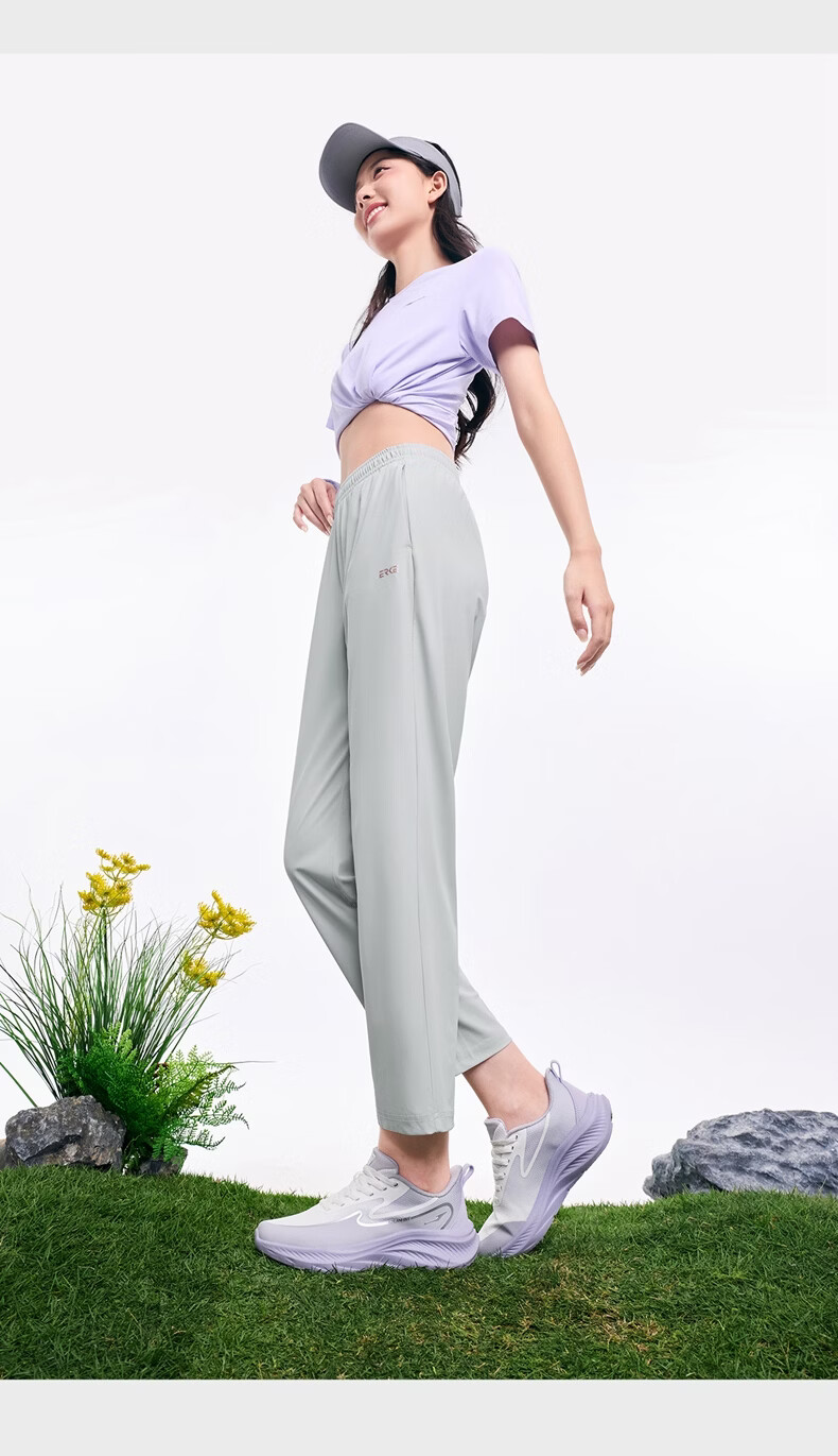 ERKE Women's Summer Sunscreen Quick-Dry Pants Ice Cooling Moisture-Wicking Outdoor Sports Casual Pants 12