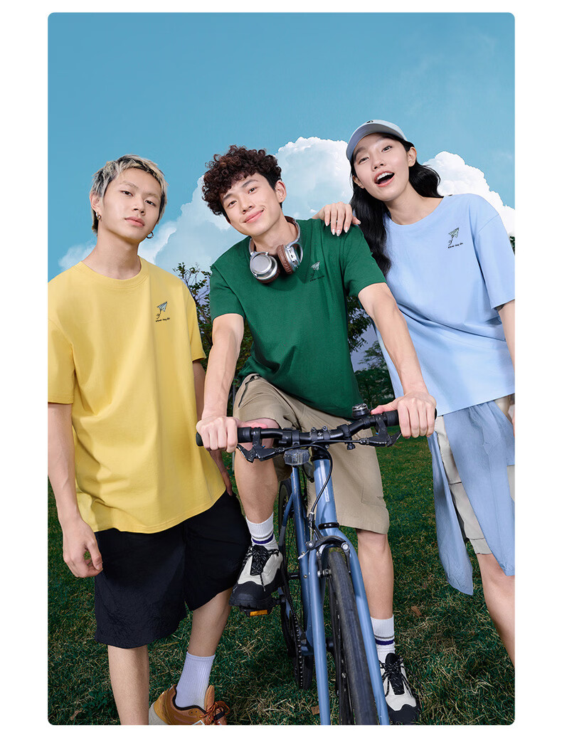 Warrior Pure Cotton 220g T-Shirt, Men's Short Sleeve, Summer 2026 Heavyweight Xinjiang Cotton, Paper Airplane Print Top, Men's Half Sleeve A 9