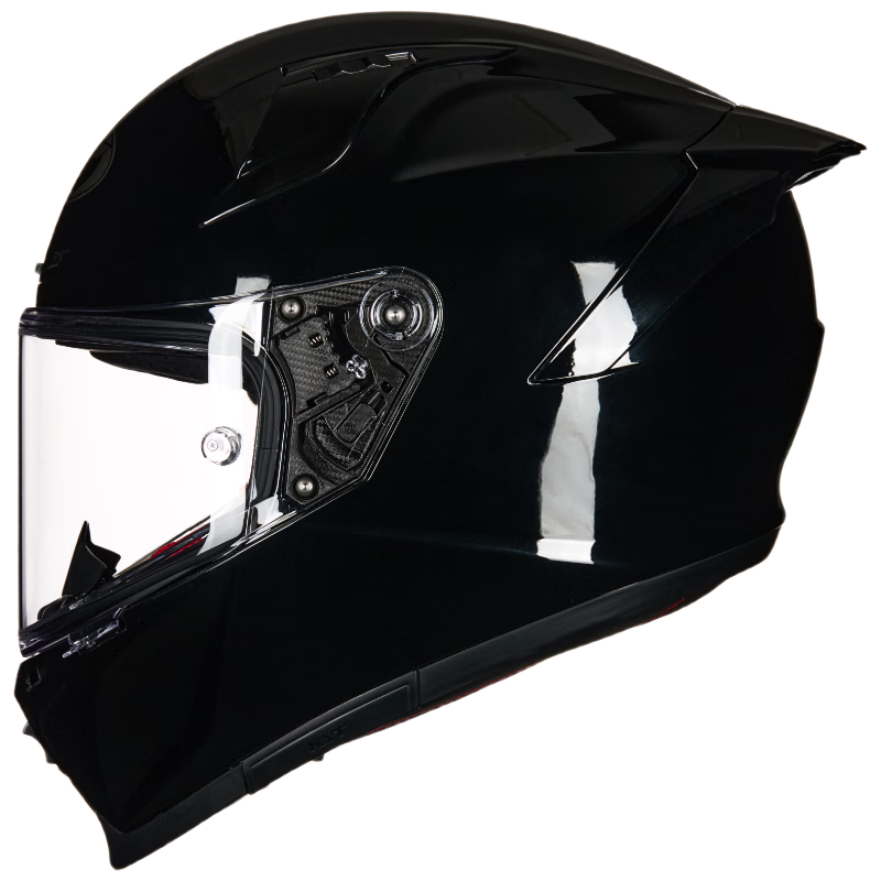 KYT Official Genuine Imported Full-Face Motorcycle Helmet Four-Season Windproof Glossy Black ST-01 XXL