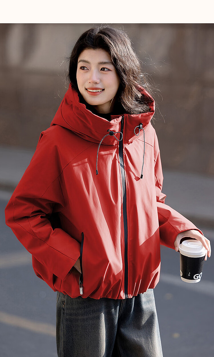 Demana [Three-Proof Black Technology] Winter 90% Duck Down Hooded Non-Detachable Elastic Hem Cloud Grid Taped Women's Down Jacket 7