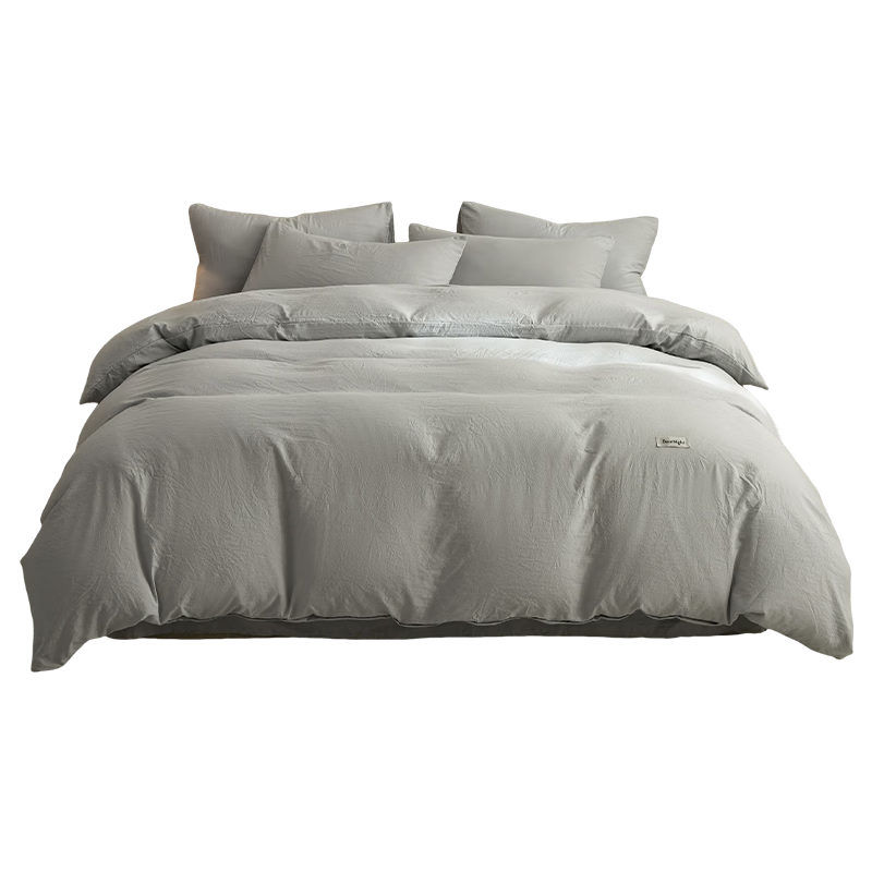 HLA Class A Antibacterial Washable Cotton Duvet Cover 220*240cm Single Piece Bedding Skin-friendly Light Gray