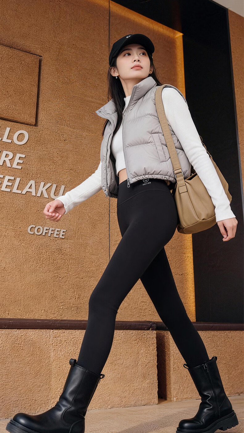 Avandi 400g Lambswool Sharkskin Pants Women's Winter Fleece Thickened High-Waist Thermal Leggings 1