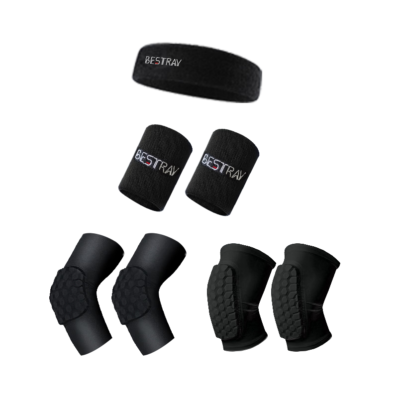 Bestray Children's Basketball Knee Pads, Anti-Fall Thin Elbow Pads, Professional Impact-Resistant Short Sports Soccer Kids Set, Cycling Protective Gear