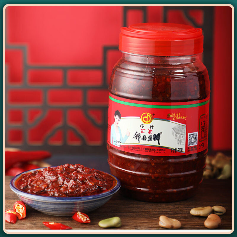 丹丹 酱料 红油郫县豆瓣酱950g 辣椒酱炒菜 川菜调料调味品 四川特产