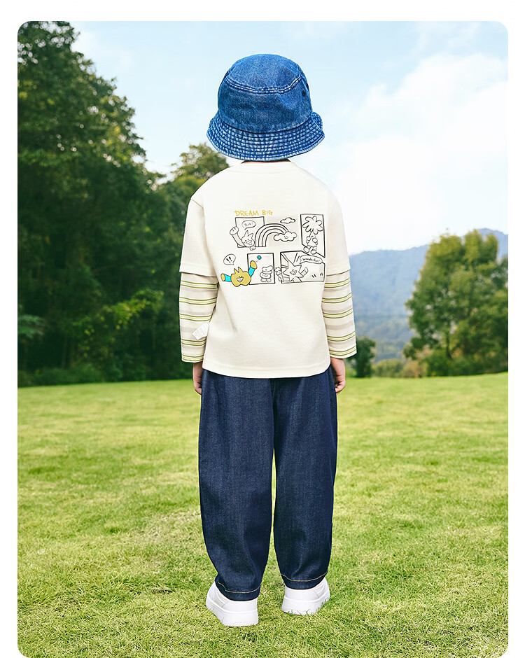 BALABALA 【balaOne】 Kids Long Sleeve T-Shirt Boys and Girls 2026 Spring Cotton Top 13