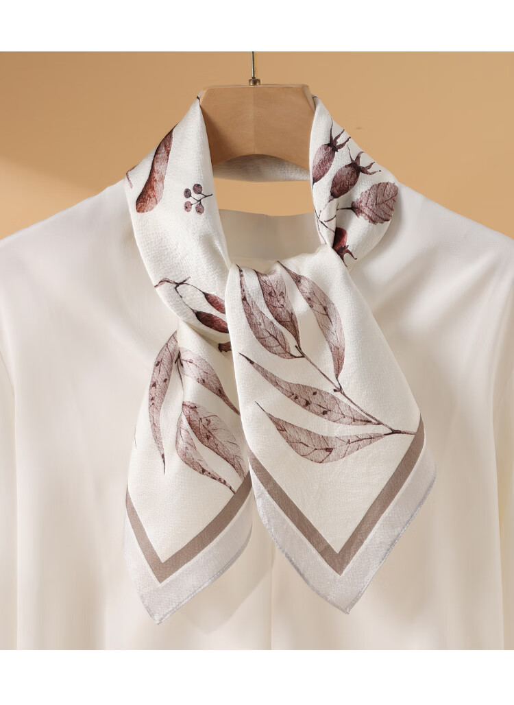 Shanghai Story 100% Mulberry Silk Square Scarf for Women Pearl Satin Gift Box Valentine's Day Birthday Gift for Girlfriend 10