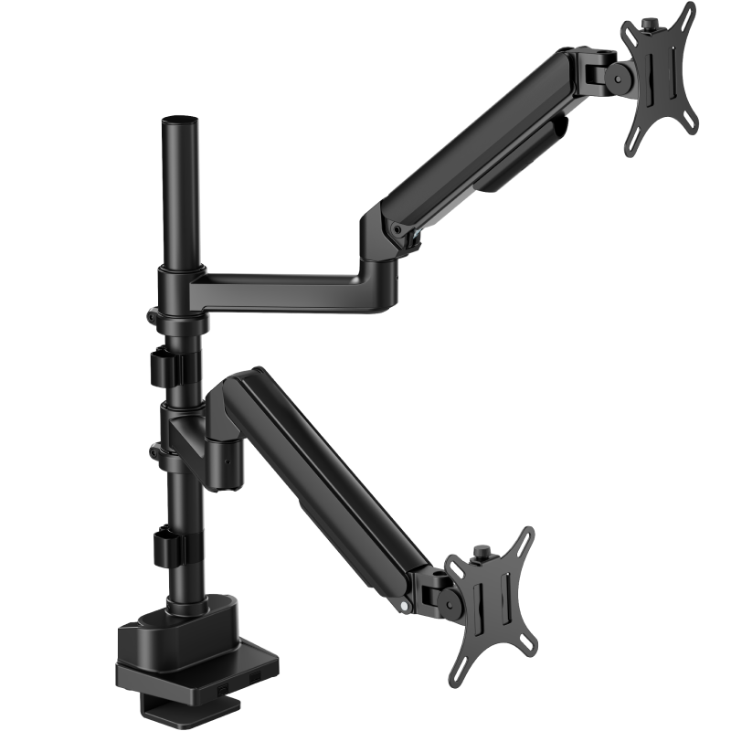 Brateck Beihu Dual Monitor Stand Dual Screen Mechanical Arm One-to-Two Hanging Computer Stand Multi-Screen Expansion Desktop Clamp Heightening Base E350pd-2