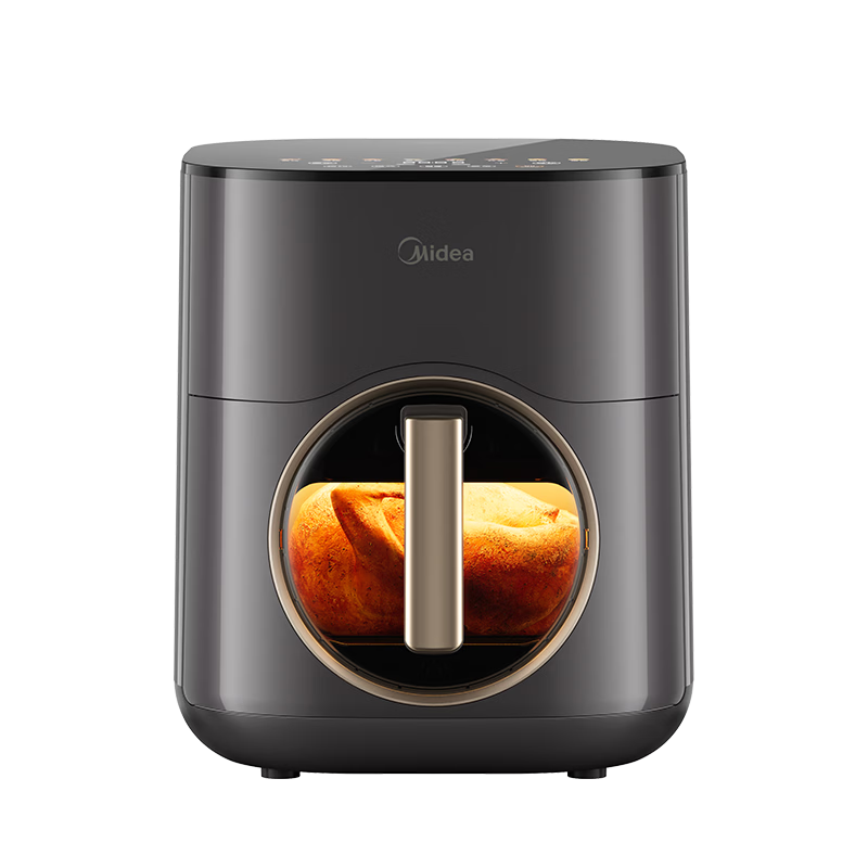 Midea Air Fryer with Dual Heat Sources And Multiple Modes, Steam And Bake All-In [Price Protection 618], Home Use 6L Large Capacity New Smart Visible No-Flip Oven, Self-Operated KZC6053