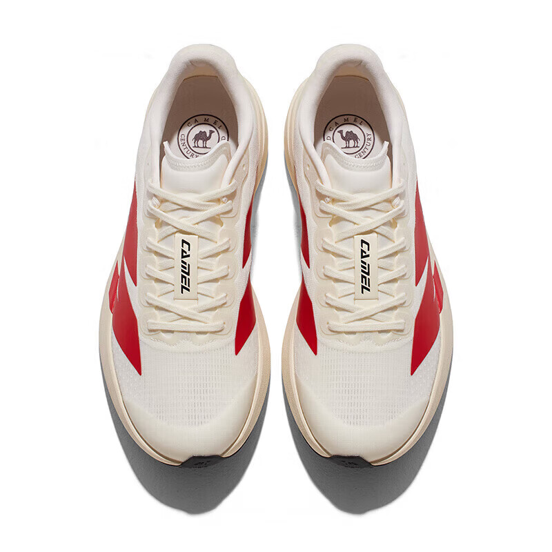Мужские кроссовки CAMEL Carbon 5K, спортивные кроссовки для бега с карбоновой пластиной, амортизирующие, размер 42, бело-оранжево-красные